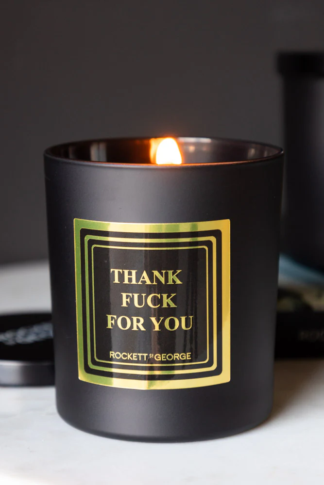 Thank Fuck For You Scented Candle - Leather & Tobacco - Image 2