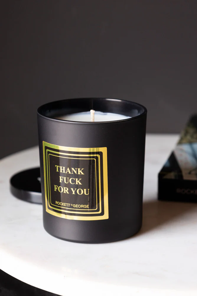 Thank Fuck For You Scented Candle - Leather & Tobacco - Image 4