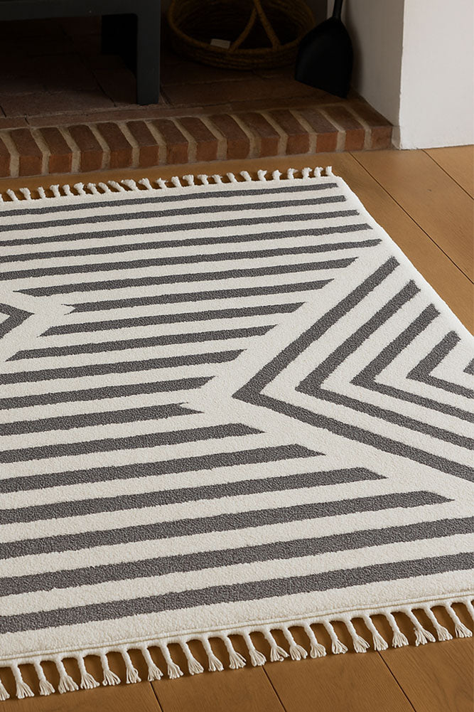 The Ariana Rug in Monochrome Linear - Available in 3 Sizes - Image 2