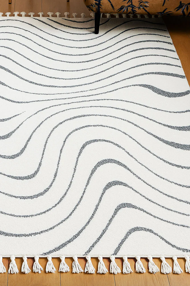 The Ariana Rug in Monochrome Ripple - Available in 3 Sizes - Image 2