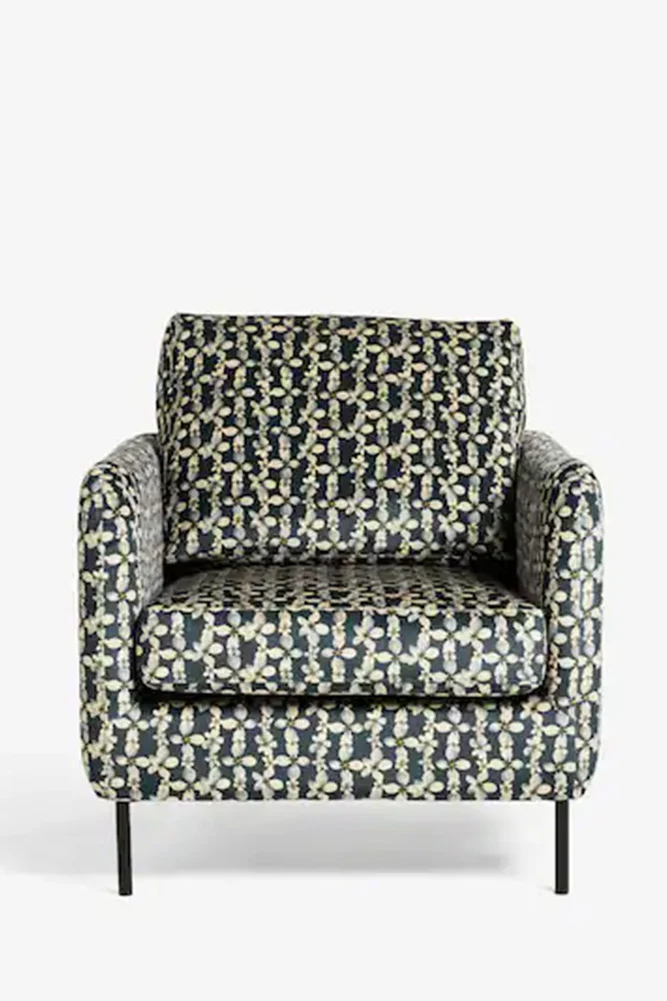 The Edie Daisy Print Velvet Armchair - Image 4