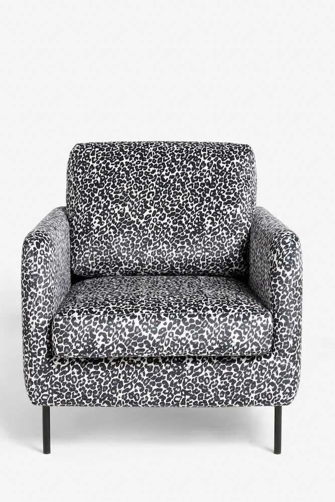 The Edie Monochrome Leopard Velvet Armchair - Image 5