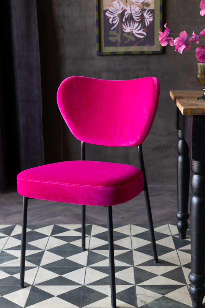 Set Of 2 Dining Chairs In Harry's Hot Pink - Image 2