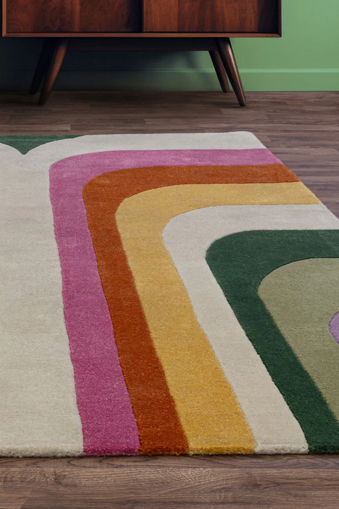 The Romy Retro Rug in Pink - Available in 3 Sizes - Image 2
