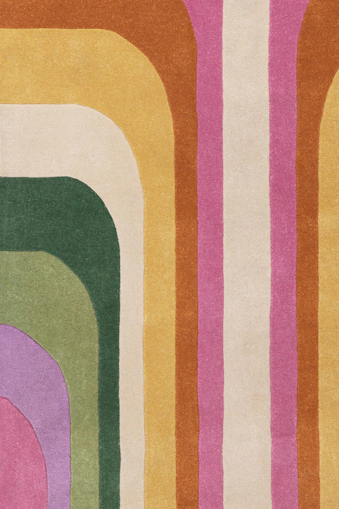 The Romy Retro Rug in Pink - Available in 3 Sizes - Image 6