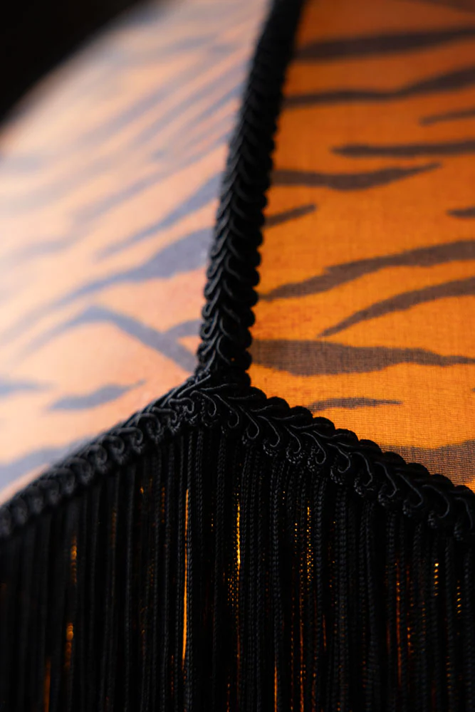Tiger Print Double Tassel Edge Ceiling Light - Image 6