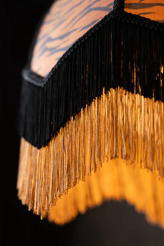 Tiger Print Double Tassel Edge Ceiling Light - Image 2