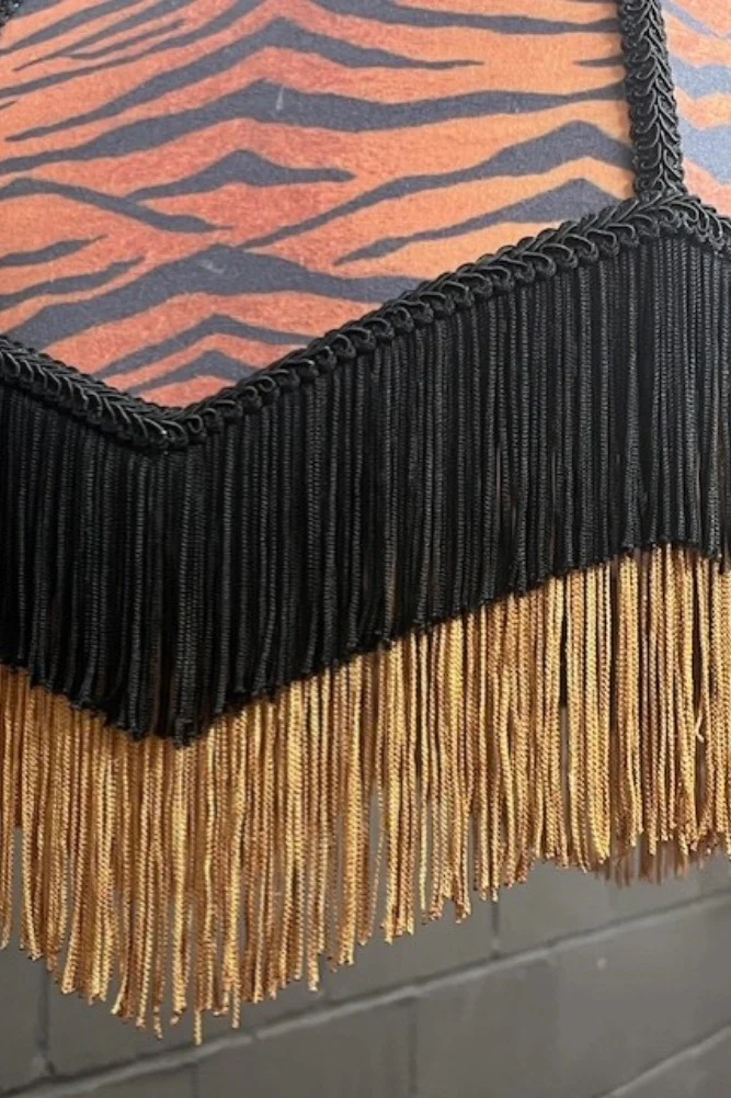 Tiger Print Double Tassel Edge Ceiling Light - SECONDS - Image 5