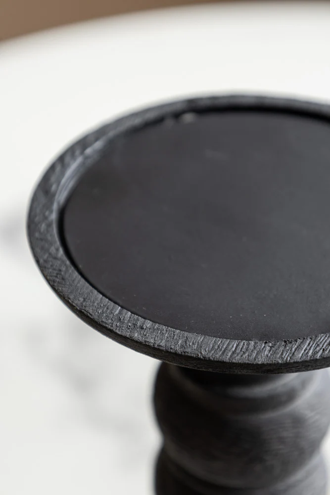 Traditional Black Candle Holder - Short - Image 2