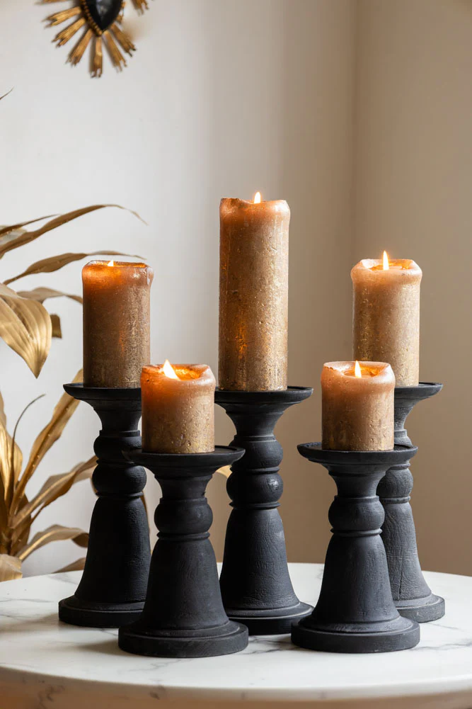 Traditional Black Candle Holder - Short - Image 4