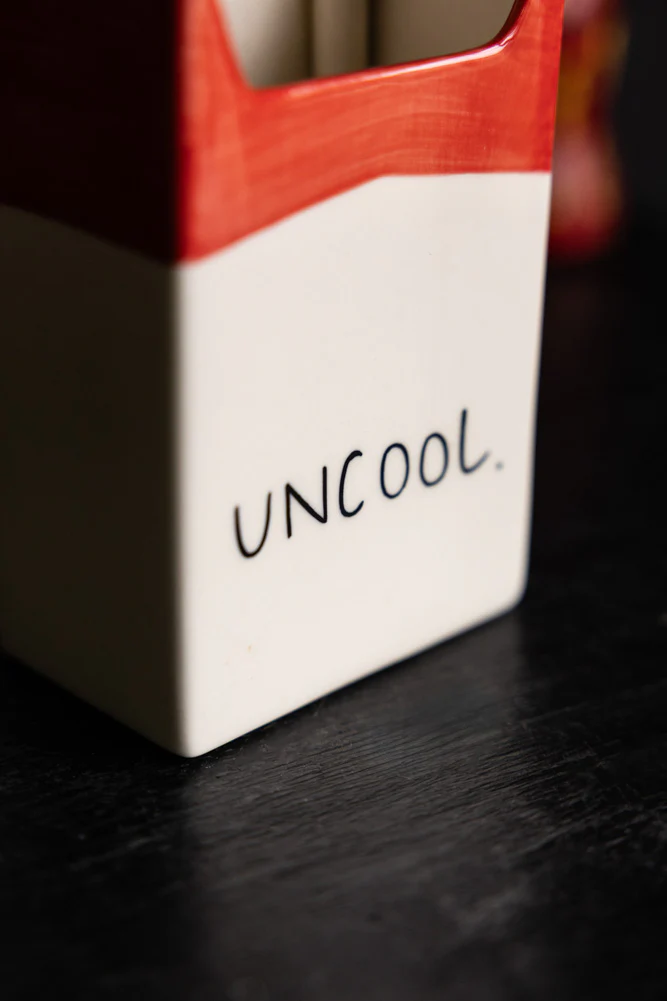 Uncool Cigarette Packet Ceramic Ornament - Image 3