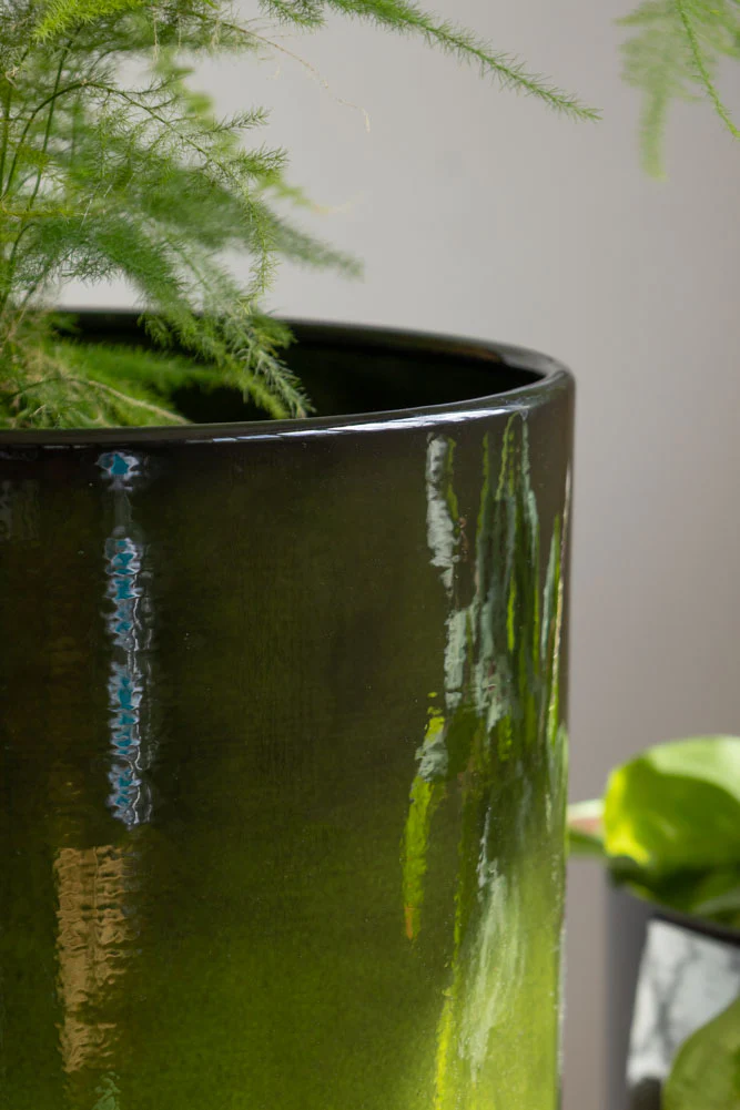 Vibrant Green Upcycled Steel Plant Pot - Available in 3 Sizes - Image 10