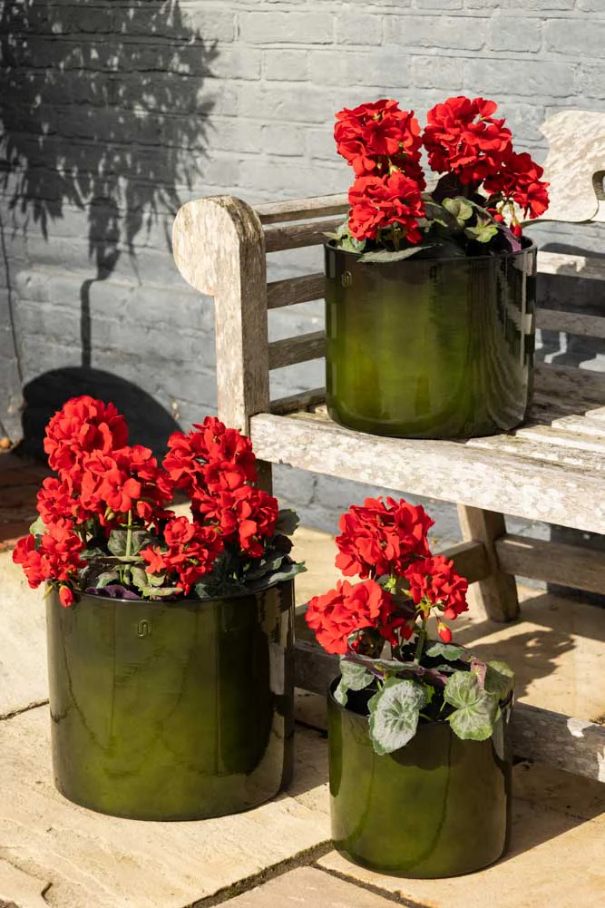 Vibrant Green Upcycled Steel Plant Pot - Available in 3 Sizes - Image 4