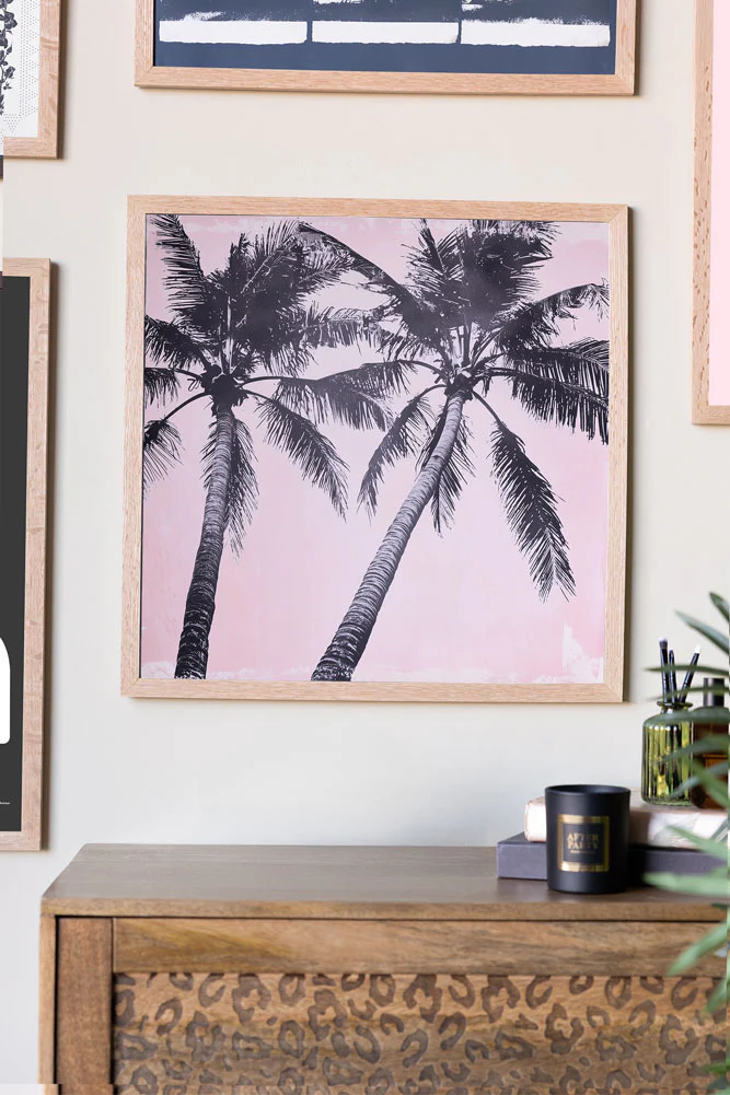 Vintage Pink Palms 50cm x 50cm Art Print - Available in 4 Options - Image 10