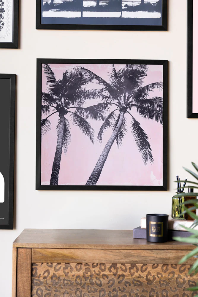 Vintage Pink Palms 50cm x 50cm Art Print - Available in 4 Options - Image 11