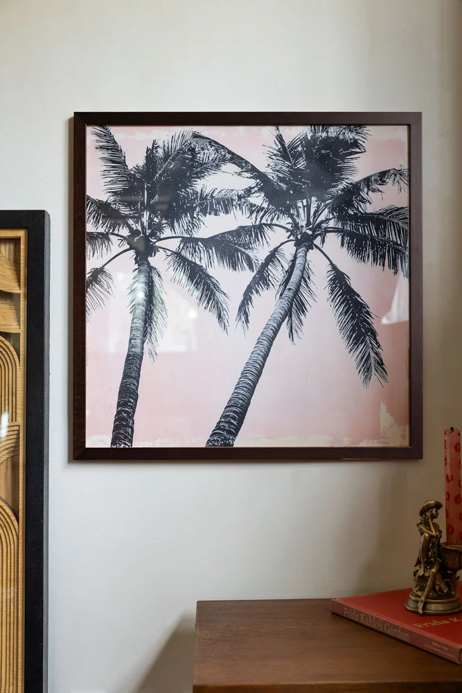 Vintage Pink Palms 50cm x 50cm Art Print - Available in 4 Options - Image 8