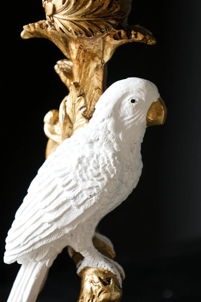 White Parrot Candlestick Holder - Image 5