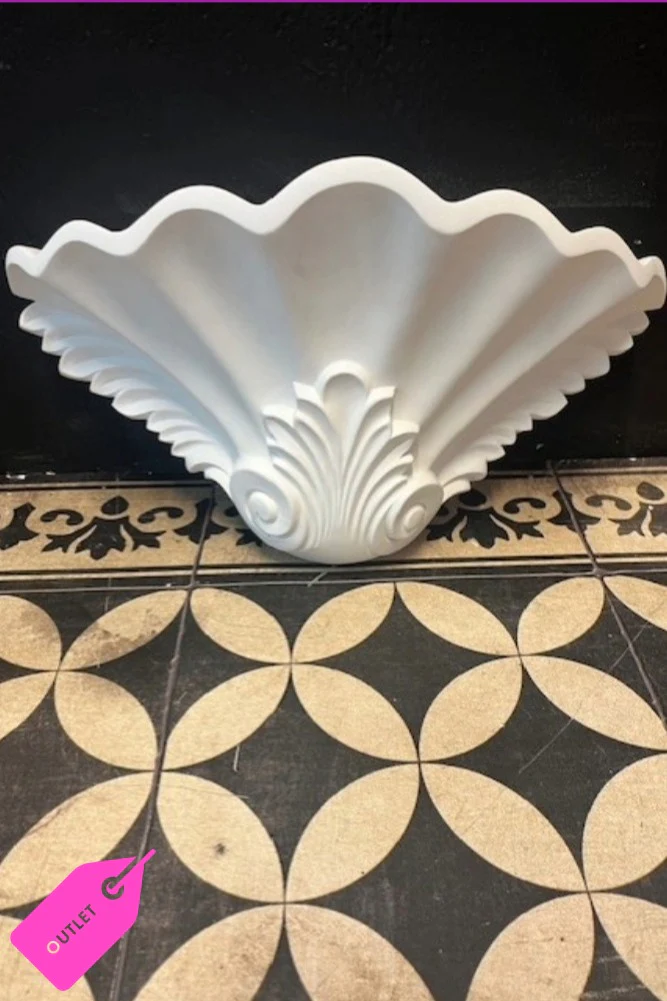 White Scallop Wall Uplighter - SAMPLE