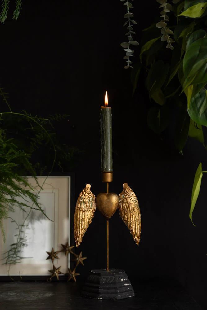 Winged Milagro Heart Candle Holder - Image 2