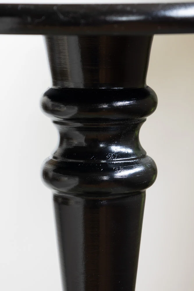 Wood Turned Black Side Table - Image 3