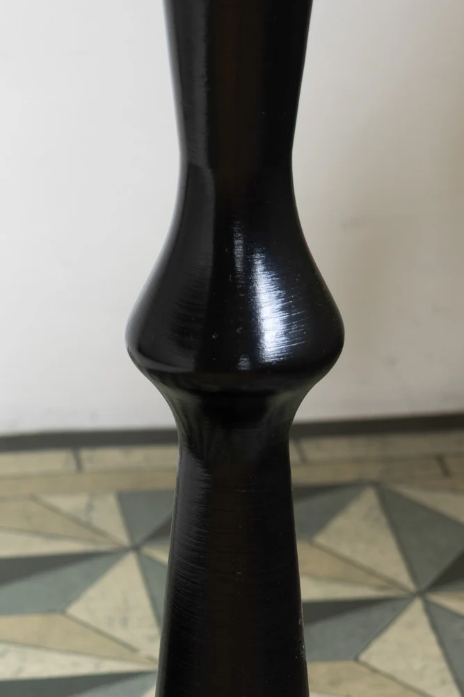 Wood Turned Black Side Table - Image 6